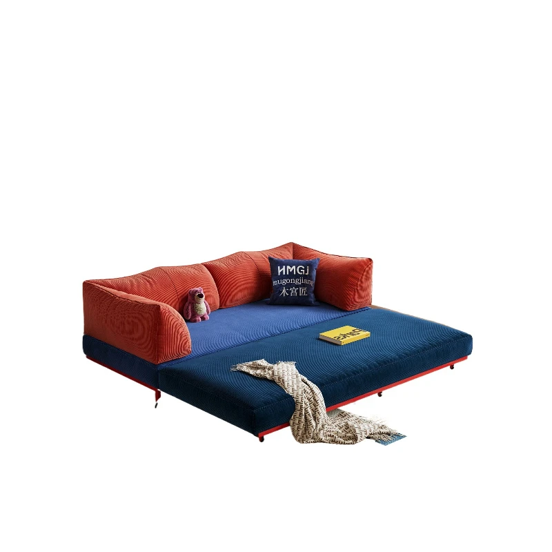 

Croissant sofa bed removable and washable small apartment module combination folding