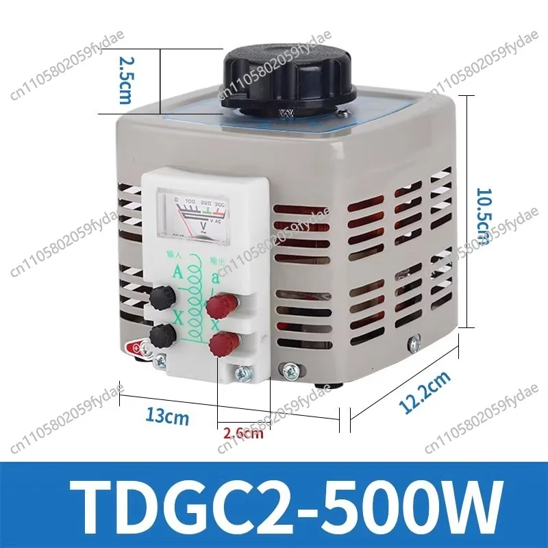 Spanningsregelaar 220V Eenfasig TDGC2-500W Autotransformator Wijzertafel 0-250V Verstelbaar