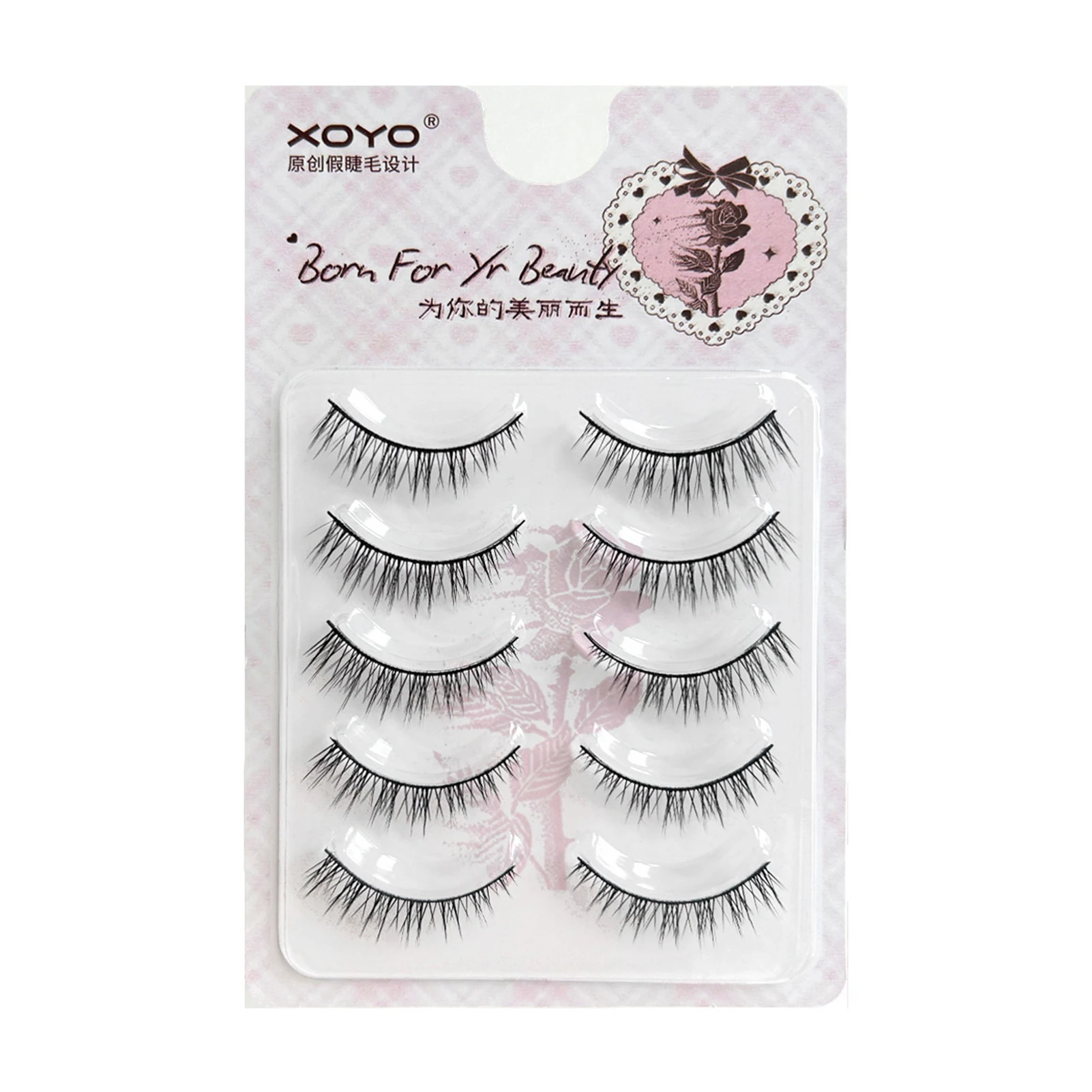 Vollstreifen, falsche Wimpern, Manga-Stil, harter Stiel, Baby, gerade, mit natürlichem Aussehen für Cosplay, tägliches Cosplay-Make-up, künstliche Wimpern