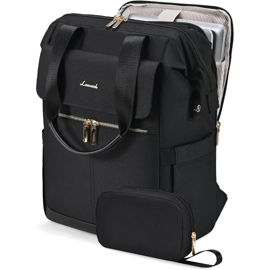 

17,3-дюймовый рюкзак для ноутбука для женщин с большой вместительностью и отделением-органайзером, водонепроницаемый дизайн, идеально подходит для путешествий, работы и D