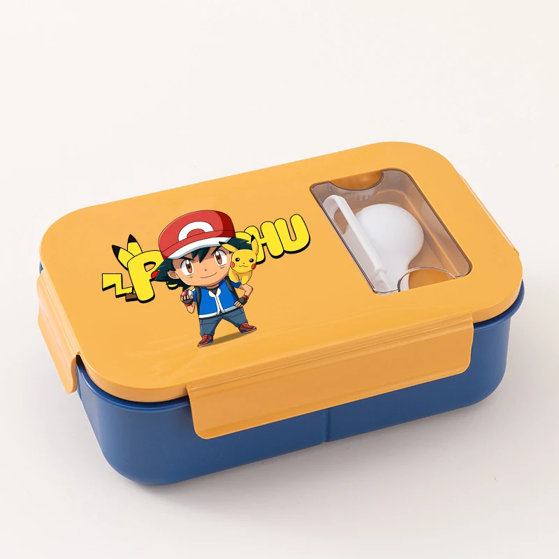 Pokemoned Lunch Box with Spoon Cartoon Anime Pattern Bento Boxes Student Office Worker Portable Large Capacity Lunch Case 2026 view 4
