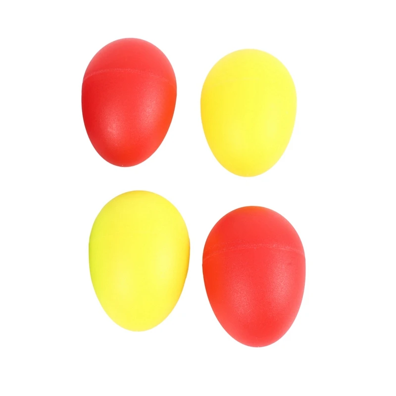 Percussão plástica musical ovo maracas para crianças, brincalhão shakers, brinquedos, 4 cores diferentes, 16pcs