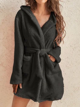Hooded Fleece Robe 1