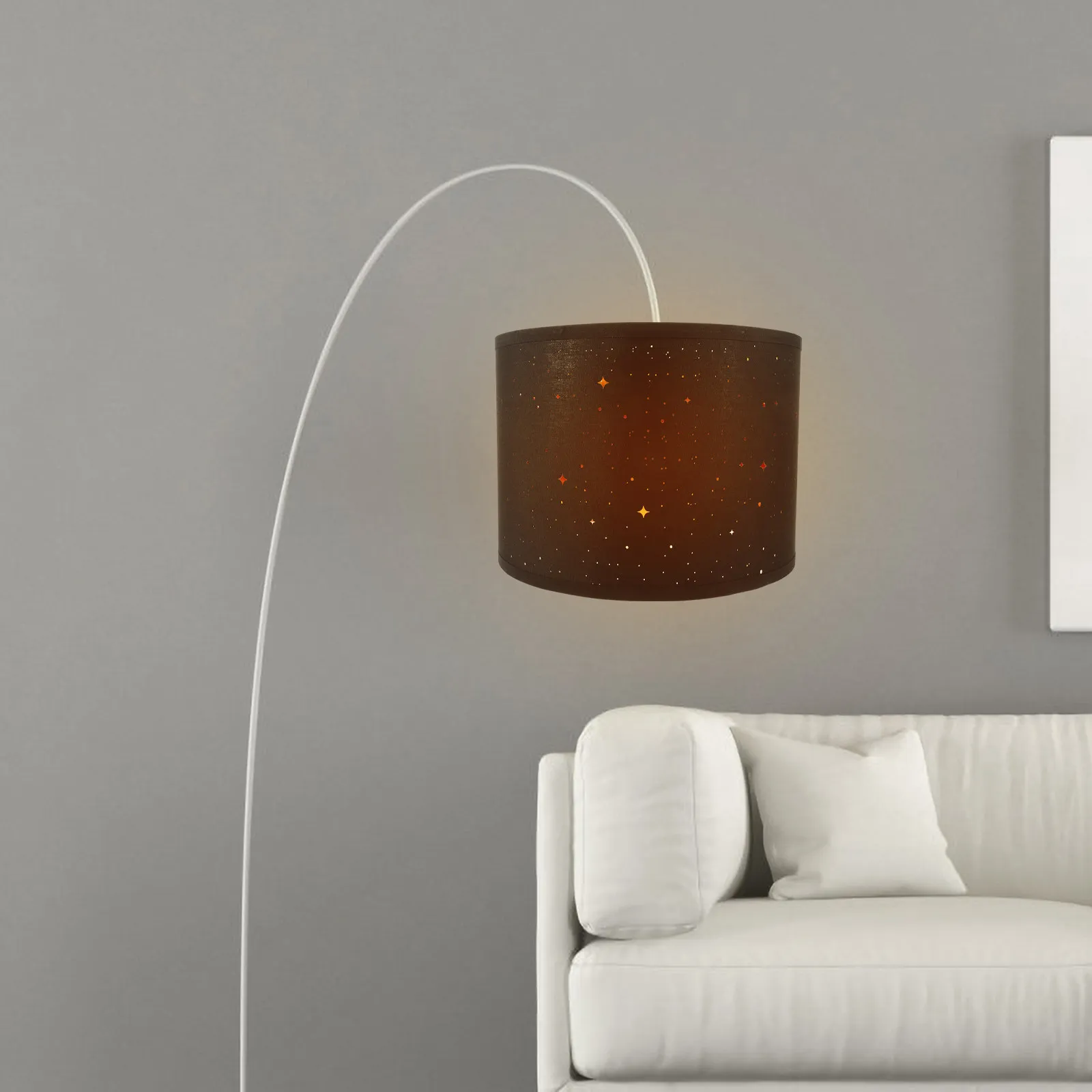 

1 Piece Semi-Circular Pendant Lamp Shade Fabric Drum Design for Table Lamp Ceiling Light Fixture Home Decor Sturdy Metal Frame