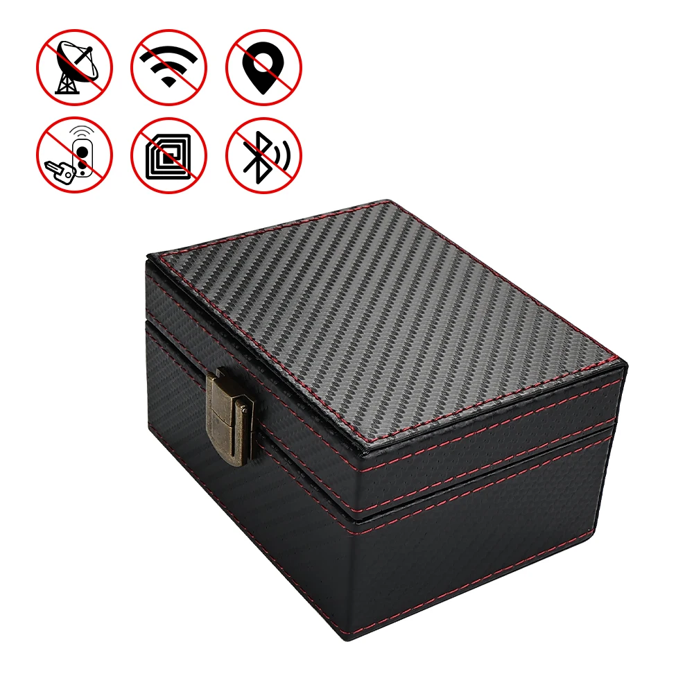 1Pcs Mobile Phone Box Car Keyless Signal Blocker Anti-Theft Faraday Box Key Fob Protector Radiation-proof Safety