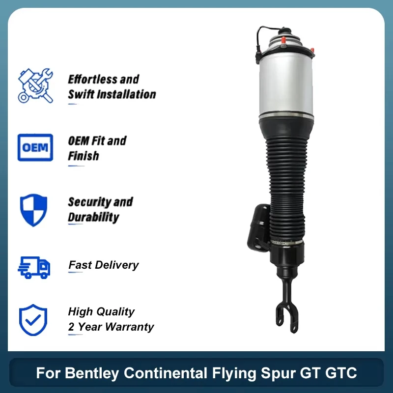 

Front Right Air Shock Strut Fit Bentley Continental Flying Spur GT GTC 2004-2018 3W0616040 3W0616040C Air Shock Absorber Repair