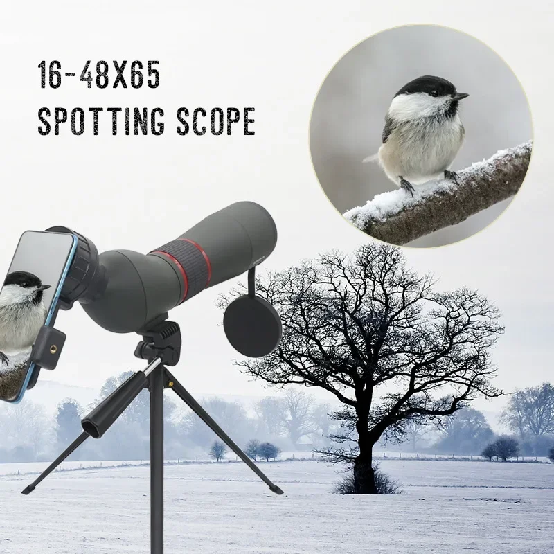 Definition Zoom Monocular Telescope Condenser Large Diameter Birdwatching Mirror Telephoto High Mobile Low Light