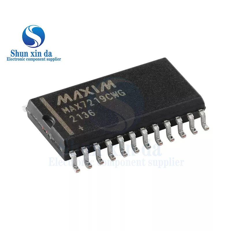 10PCS MAX7219CWG MAX7219EWG SOP-24 MAX7219 SMD Chip Serially Interfaced 8-Digit LED Display Drivers IC