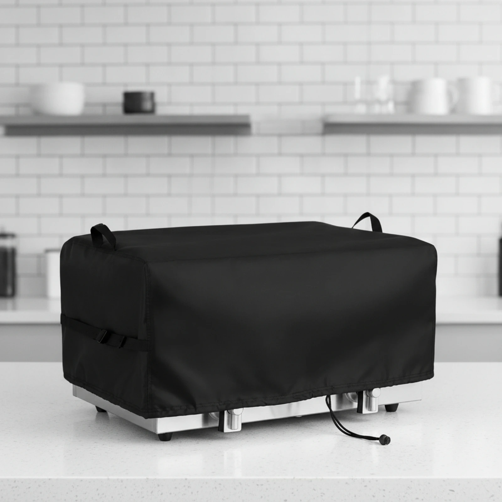Commercial Deep Fryer Cover Water-Resistant Deep Fryer Cover with Drawstring Adjustable Dustproof for Caterers, Restaurants