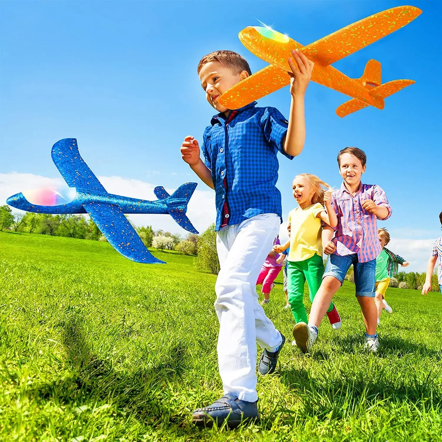 50CM Foam Plane Flying Glider Toy Large Outdoor Game Hand Throw Airplane Aircraft Model Outdoor Toys for Children Boys Gifts