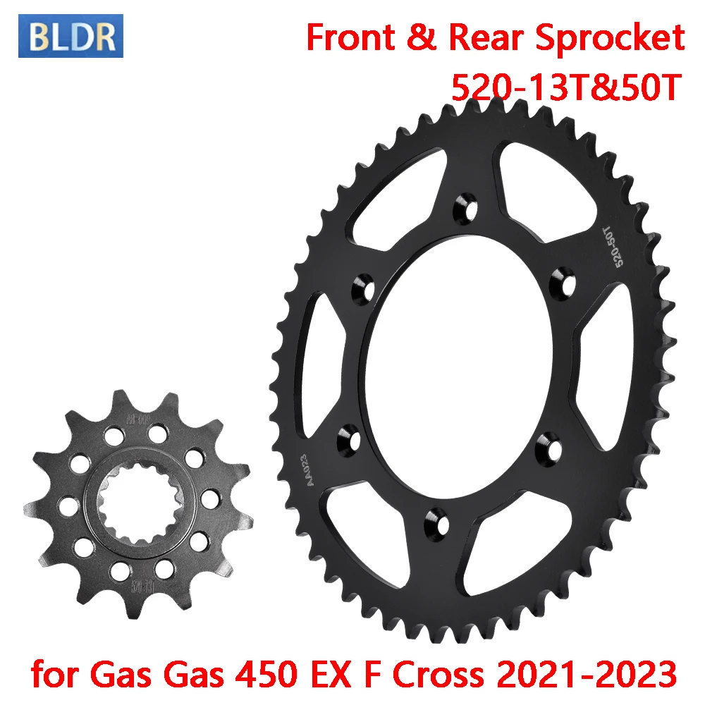 520 13T 50T Motorcycle Front Rear Sprocket Kit for Gas Gas 450 EX F Cross Country 2021 2022 2023