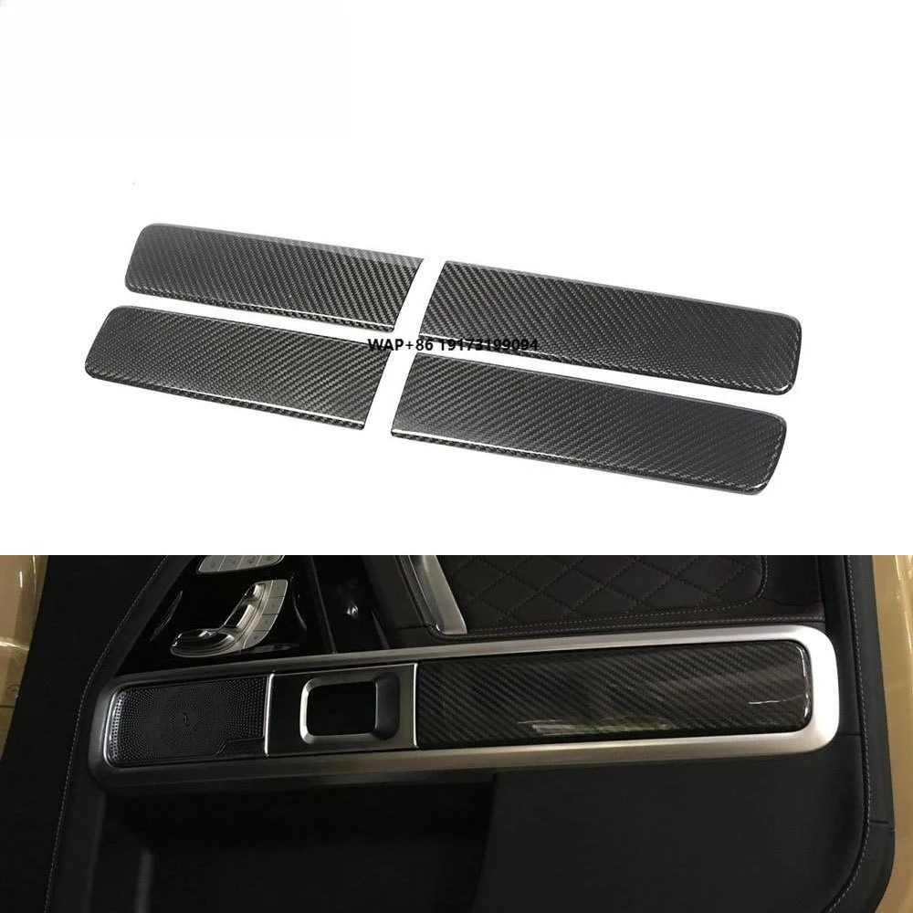 

4 шт./компл., внутренняя накладка на дверь из углеродного волокна класса G для M-ercedesBenz G500 G550 G63 A-MG 2019