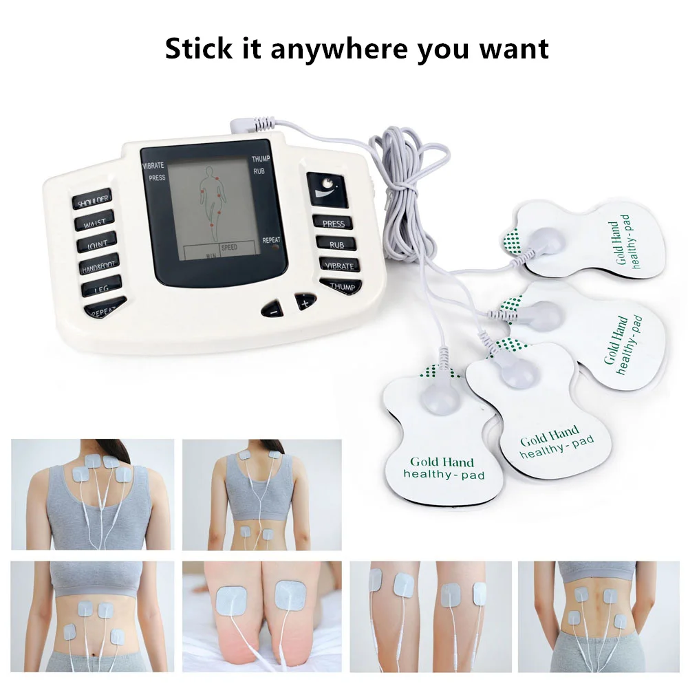 Full Body Tens Muscle Electrostimulator EMS Acupuncture Therapy Massage Relax Digital Meridian Physiotherapy Apparatus Full Set