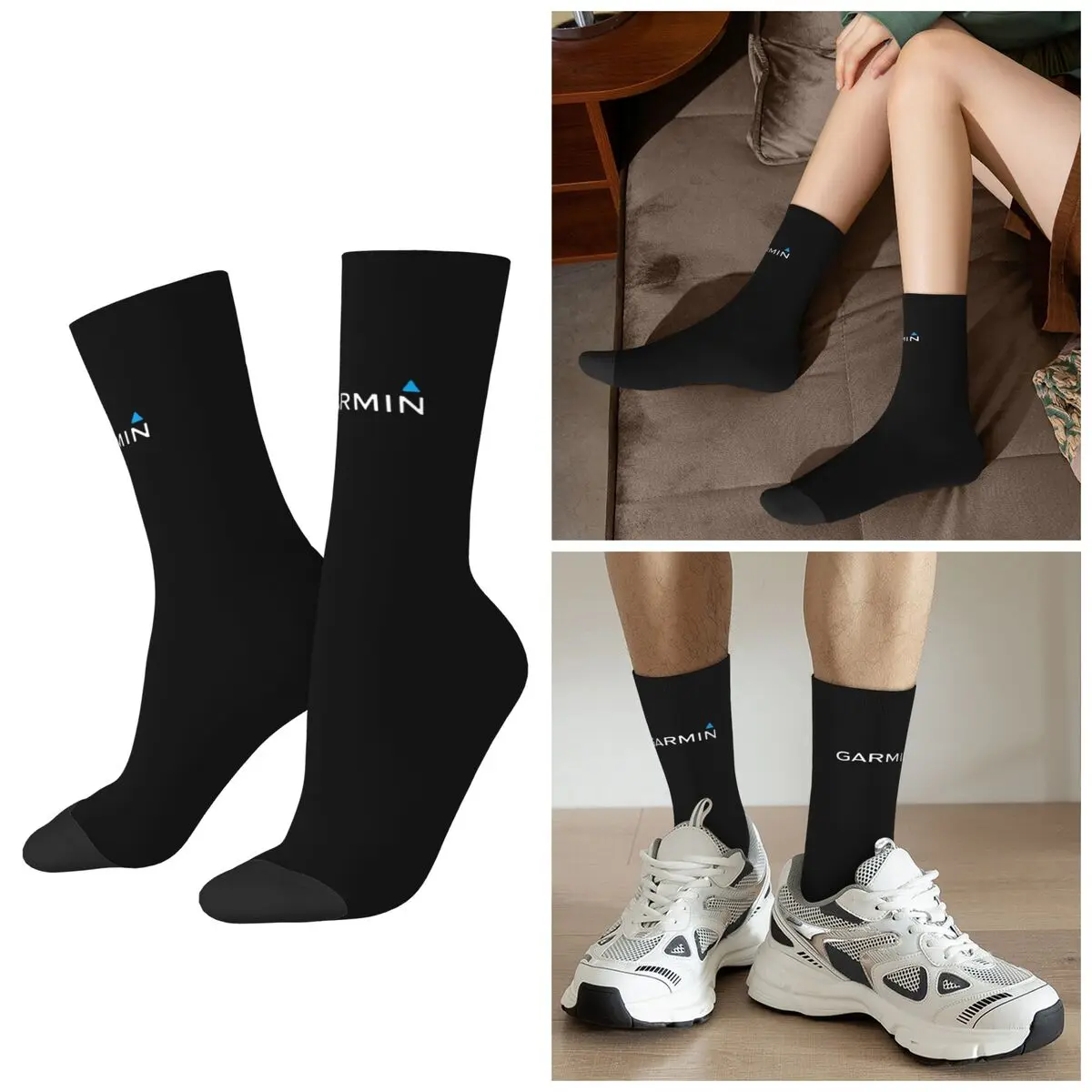 All Seasons Fficial Garmin Original Merchandise Classic Socks Harajuku Crew Socks Funny Stockings for Men Women Valentine's Day