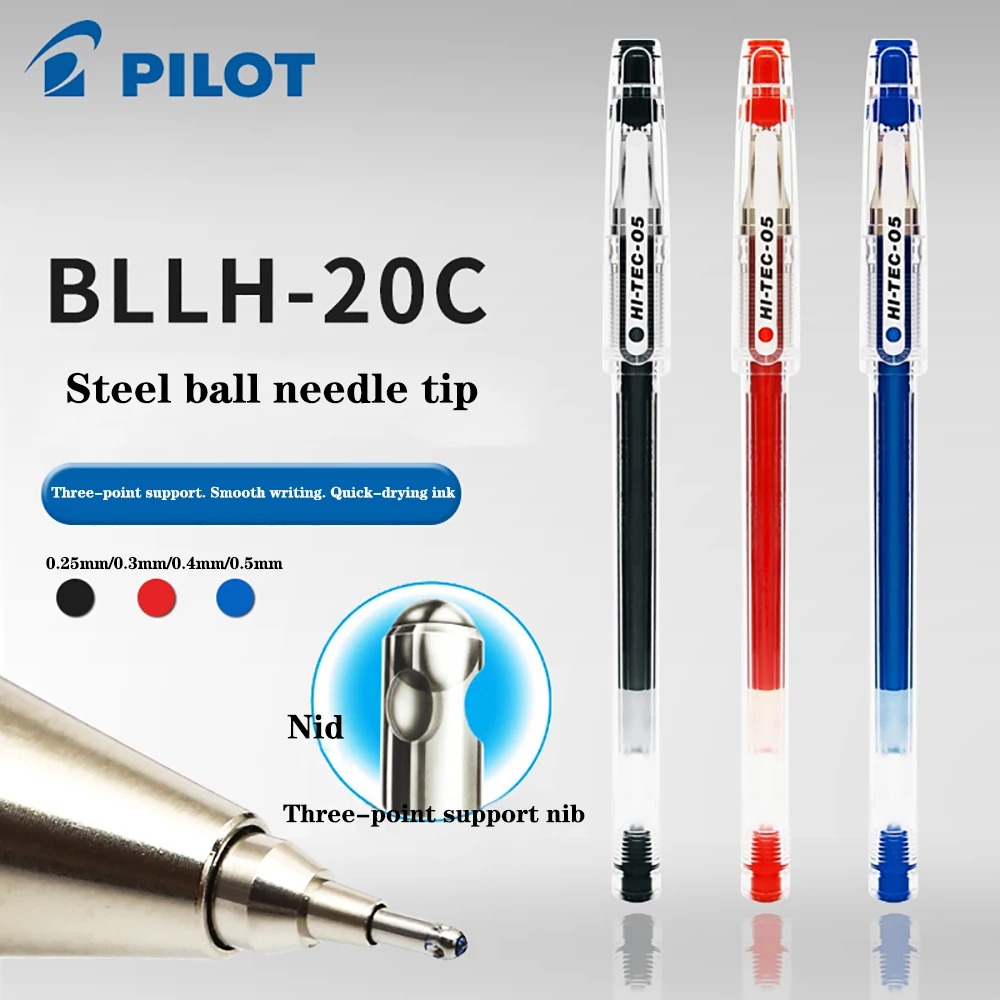 6/12 Japan Pilot HI-TEC-C Gel Pens BLLH-20C5 /4/3 Fine Ball Needle Financial Pen 0.5/0.3/0.4mm School Supplies Office Stationery