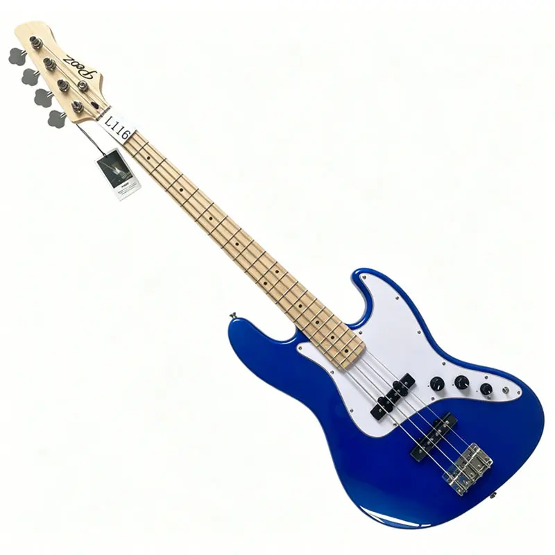 Korean PEOZ All in One Electric Bass Guitar Jazz Bass 4 String with Speaker Pedal Headphone APP Control Recording Backing Track