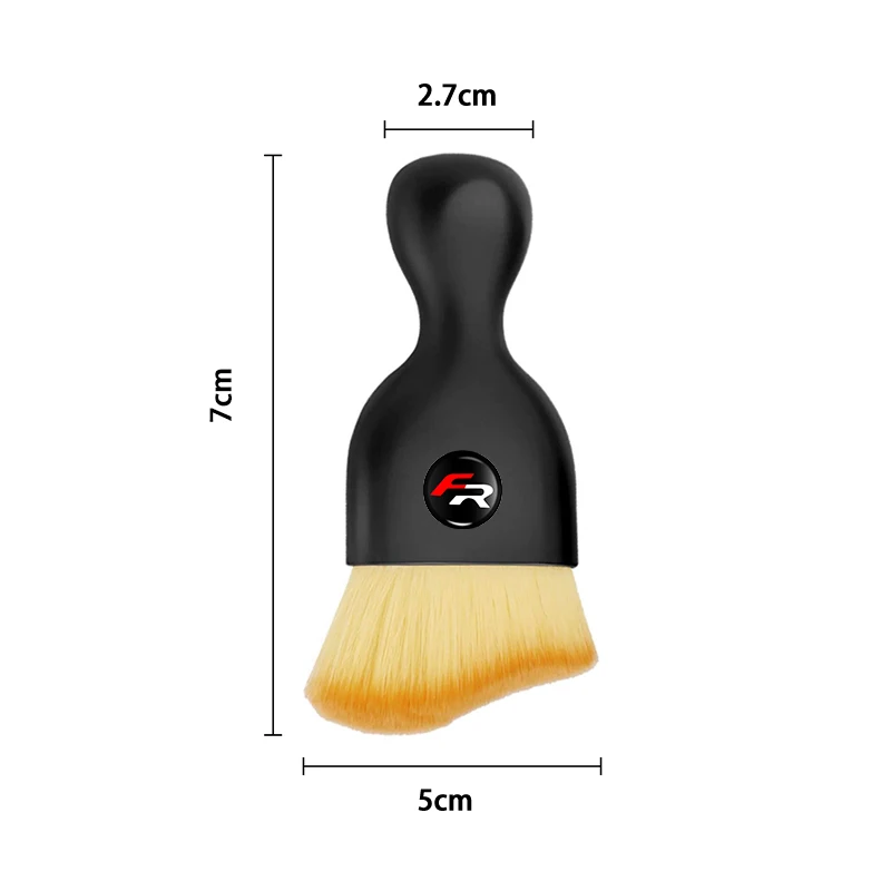 2Pcs Car Logo Cleaning Brush Interior Air Vent Dusting Brush For Seat Leon Ibiza 5f mk3 6j 6l Ateca Formentor Tarraco FR Arona T