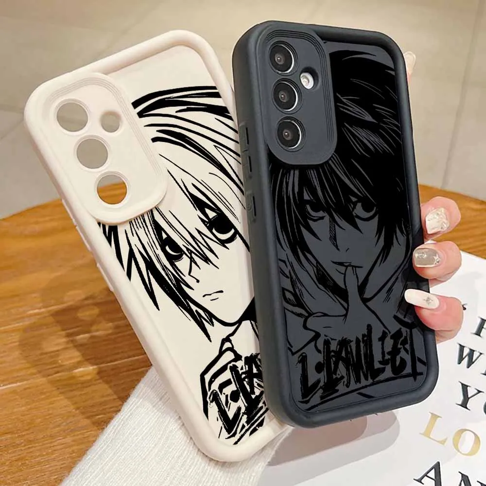 DEATH NOTE L·Lawliet Für Samsung Galaxy S26 S25 S24 S23 S22 S21 S20 FE Ultra Plus Eyes Ladder Lanyard Funda Silikon Handyhülle