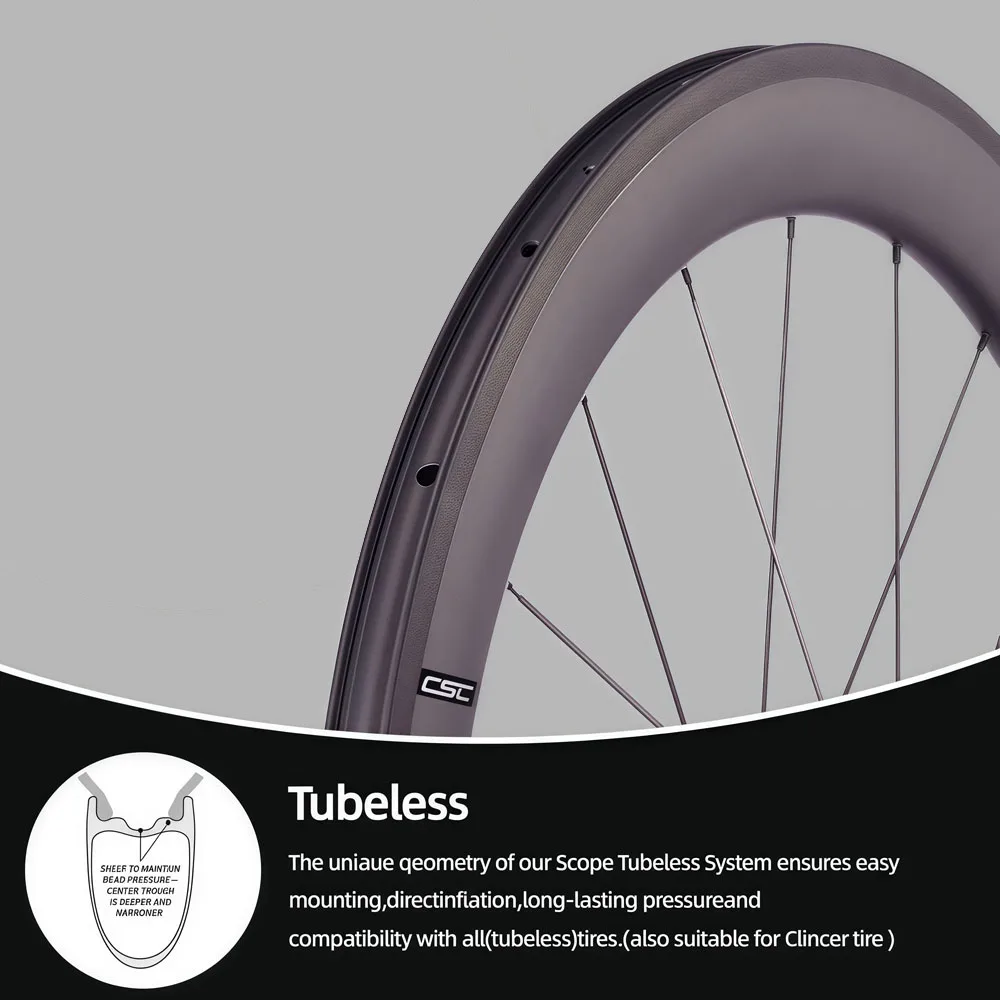 CSC UCI 700C سباق الدراجة الكربون العجلات 25/28 مللي متر عرض الفاصلة لايحتاج الطريق دراجة عجلات 4 pawl أو 54T السقاطة الخامس الفرامل محور #6