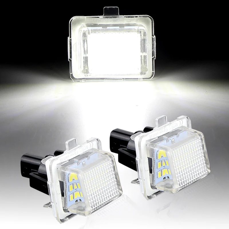 2PCS 12v White 6000K Car LED License Plate Number Light For Mercedes-Benz W204 W205 W216 W218 W212 Canbus