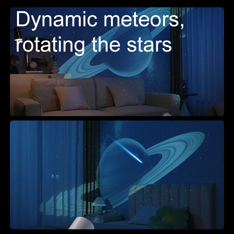 Sterprojectorlicht, oplaadbaar projectorlicht met 6 scènes en 3 versnellingstijd, engel verstelbaar, cadeau voor Kerstmis, verjaardag