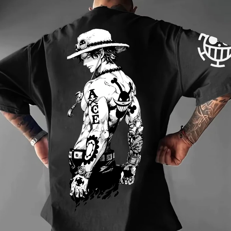 

ONE PIECE Japan Anime Men's Printed T-Shirt Summer Casual Crew Neck Short Sleeve Casual Clothing Boys Children's T-Shirt