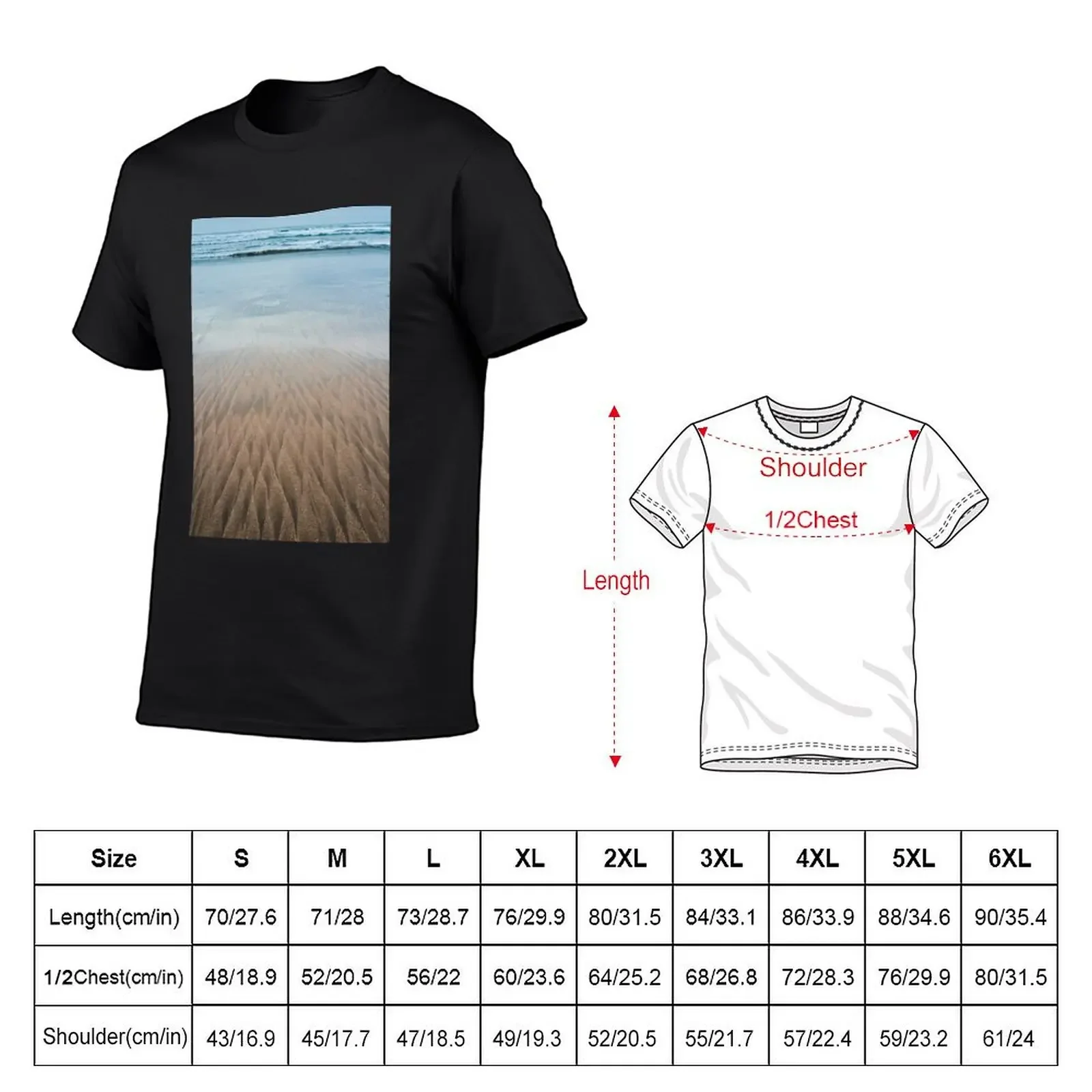 Sand Triangles and Ocean Waves T-Shirt man t shirt anime t shirts mens graphic t-shirts funny