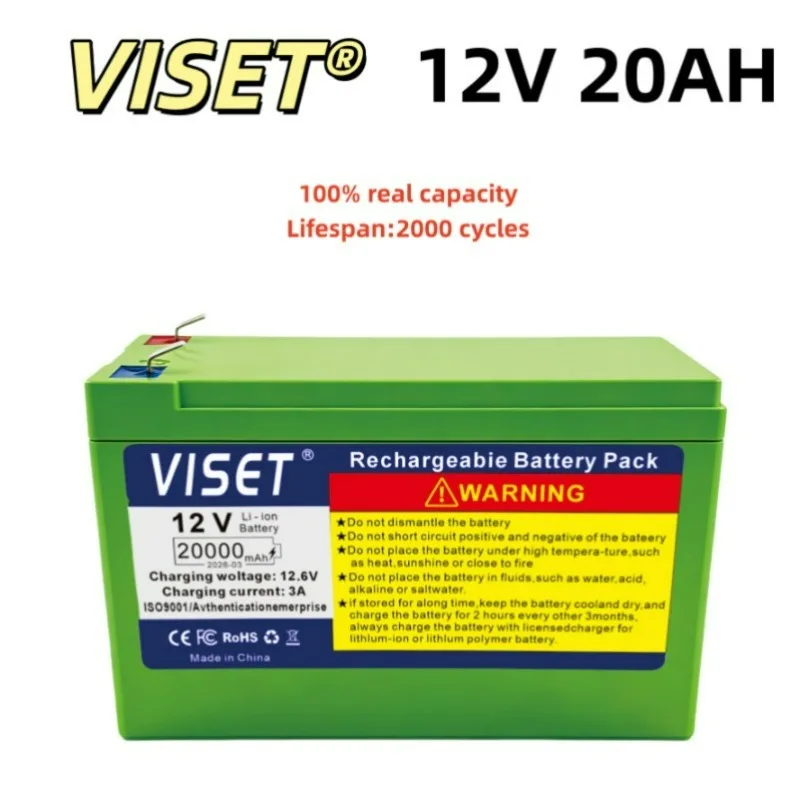 

12V 15AH 20AH 25Ah Rechargeable Li-ion Battery Solar Fish Sonar Children's Toy Car LED Power Supply Outdoor Power Supply Battery