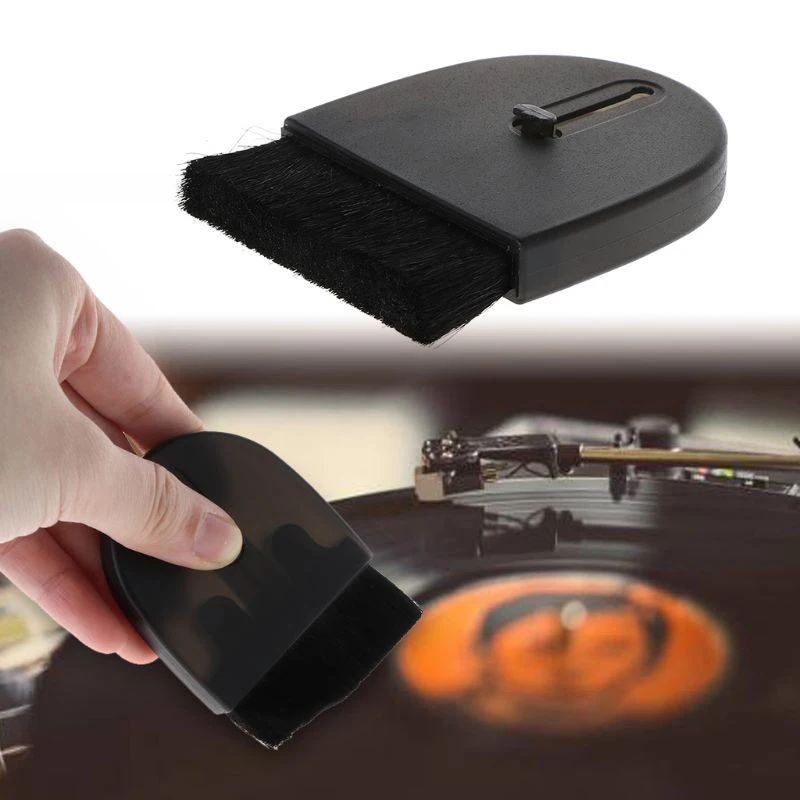 (.) Vinyl Record Cleaning Brush Turntable LP Phonograph Player Cleaning Anti-static Cleaner Dust Remover Accessories