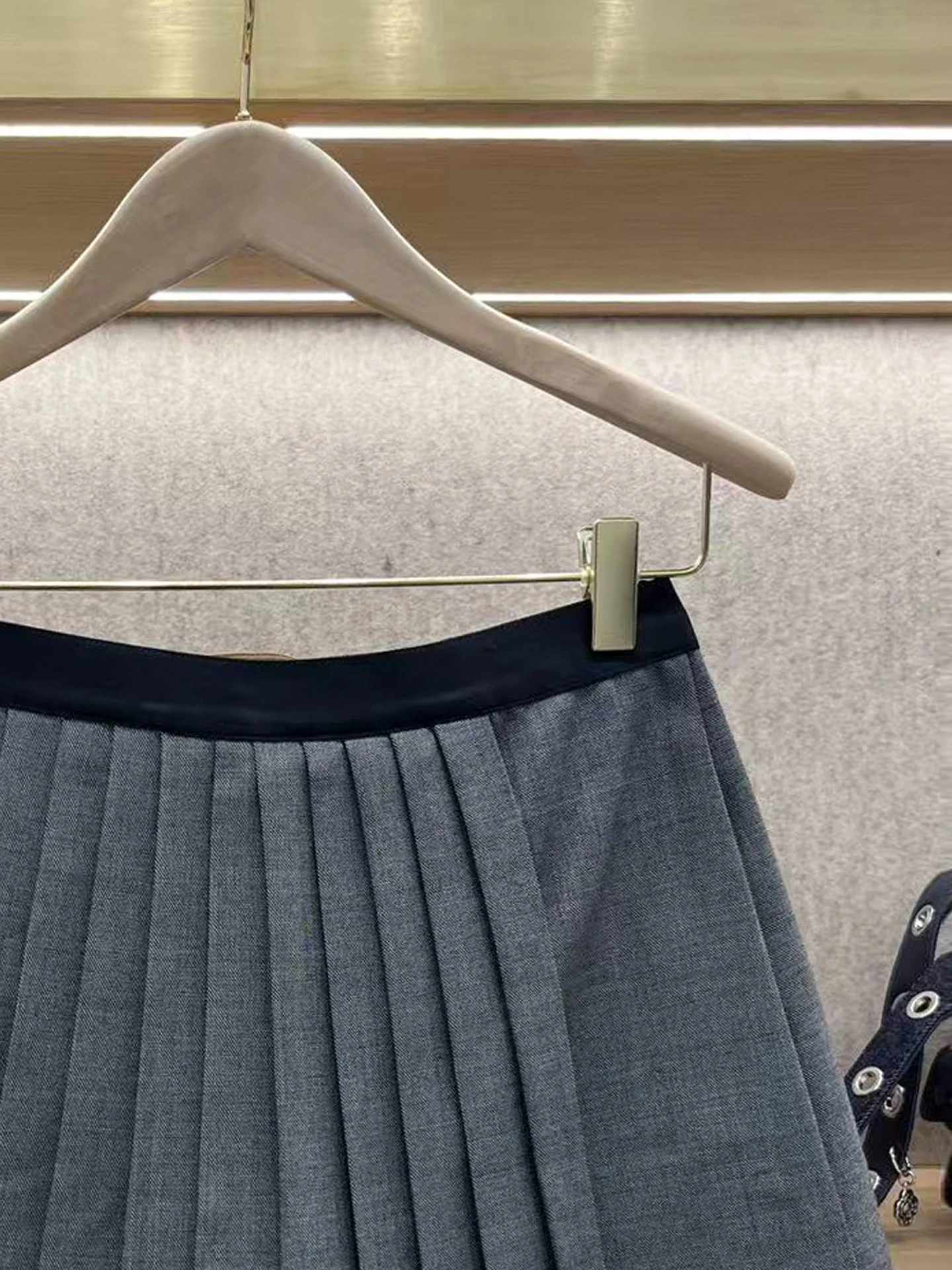 Mホームナンユー ハイウエスト カジュアル 多用途 プリーツスカート レディース 秋冬 シーズン ハイファッション レディーススカート