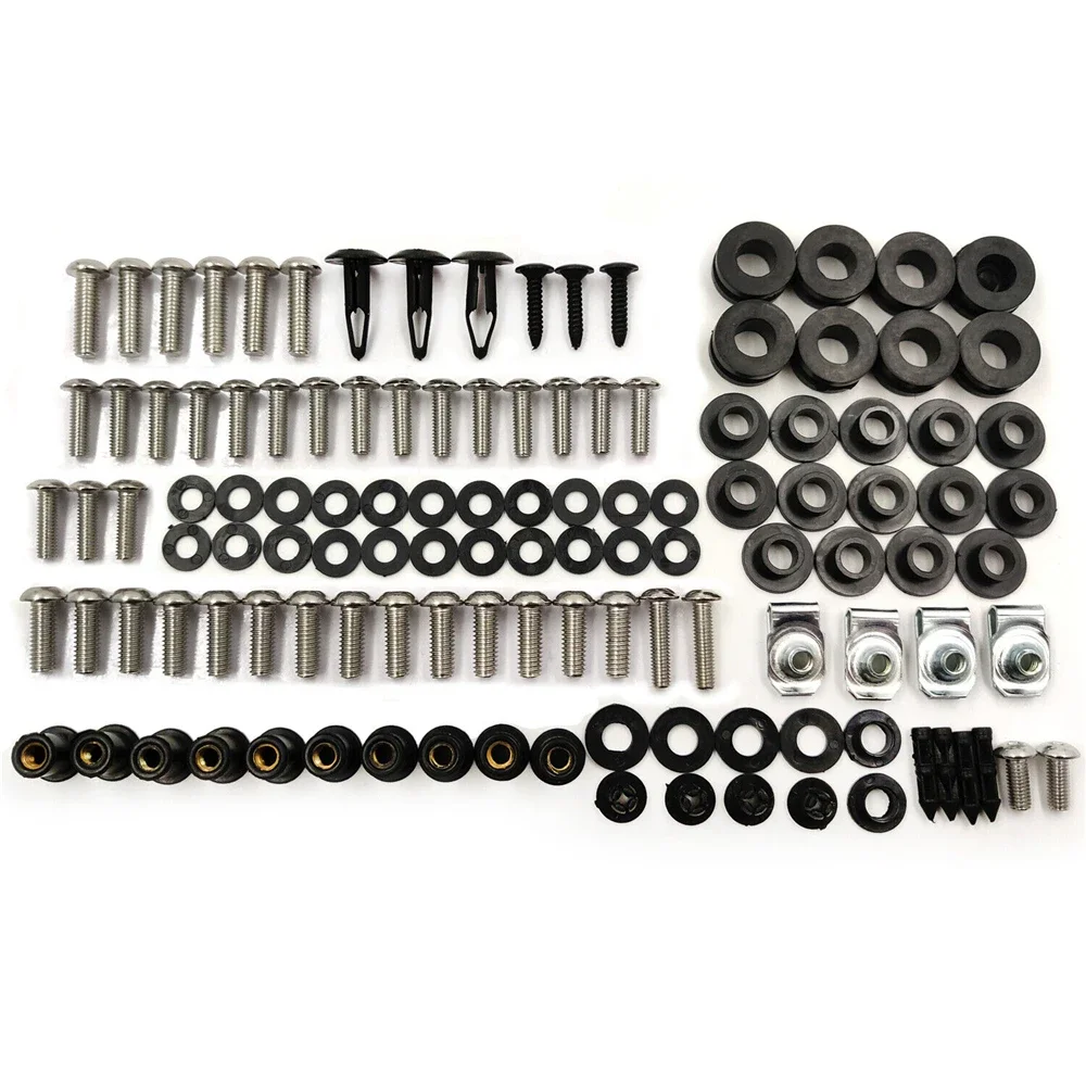 113 Pieces Complete Fairing Bolt Kit for Kawasaki Ninja 250 EX250R 2008-2012 Aftermarket Motorcycle Parts Body Screws