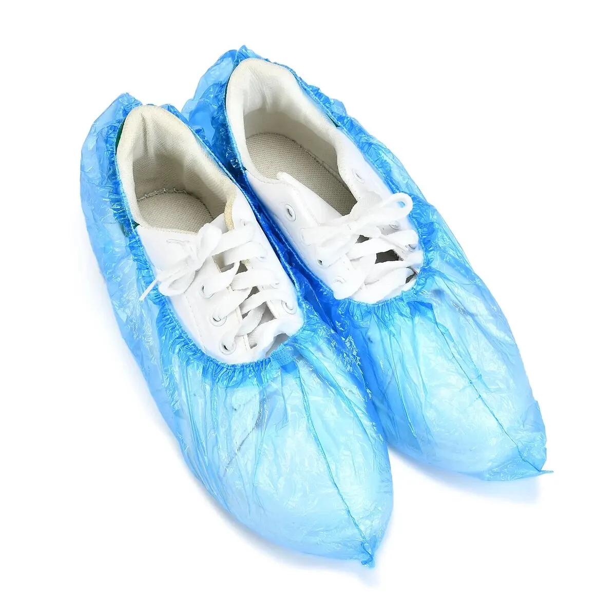 1Pack/100 Pcs Portable Waterproof Boot Covers Plastic Non-slip Wear Disposable Shoe Covers Overshoes Rain Shoe Covers Mud-proof image 6