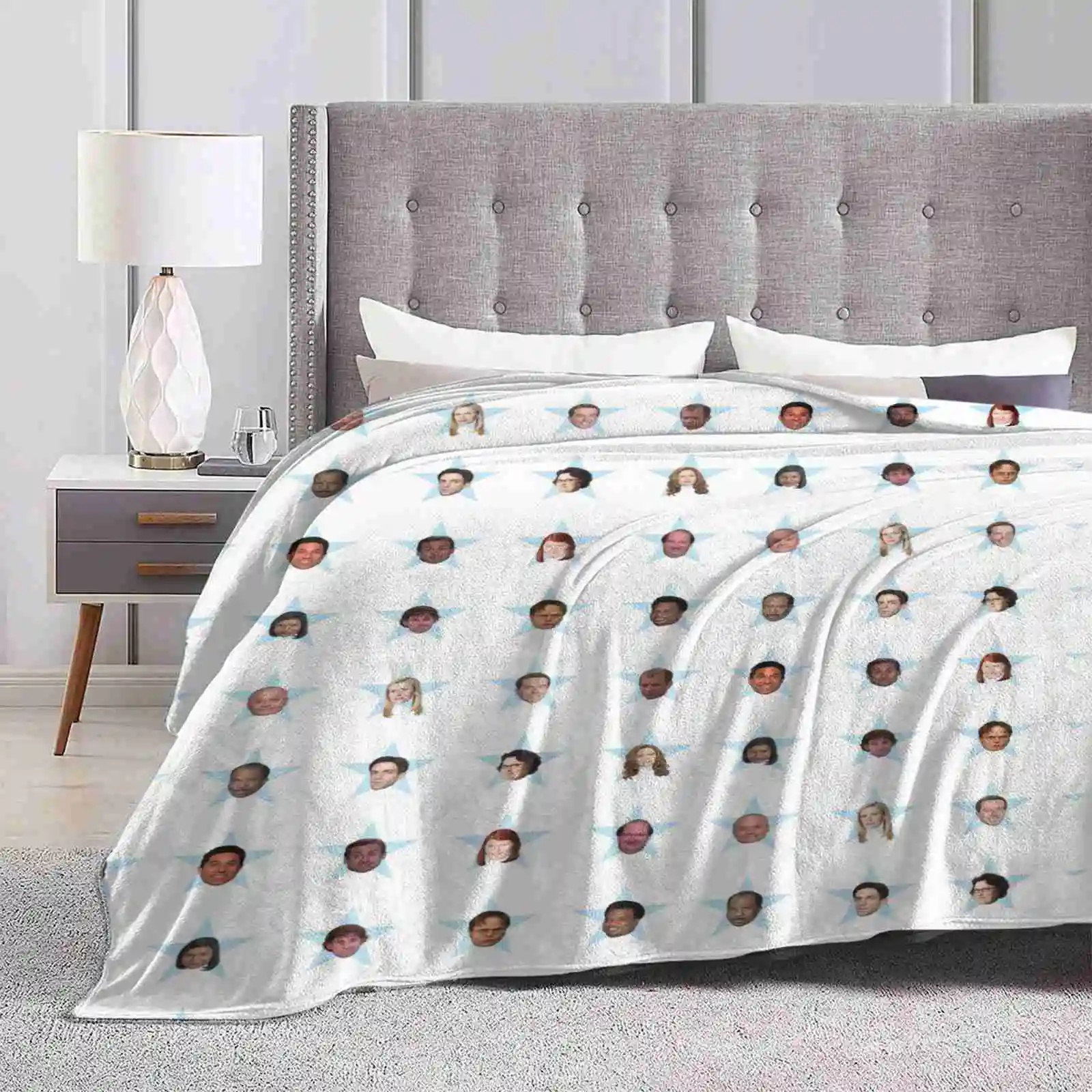 The Office Cast Star Stickers New Arrival Fashion Leisure Warm Flannel Blanket The Office Dunder Mifflin Scranton Andy Bernard