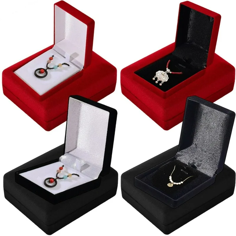 

Red Velvet Jewelry Box for Necklace Earrings Earrings Bracelets Jewelry Storage Boxes Romantic Packaging Case Organizer Case