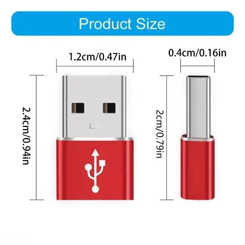 D08B Fast Speed USB C to USB Adapter, 5Gbps Data Transfer OTG Converters for PC