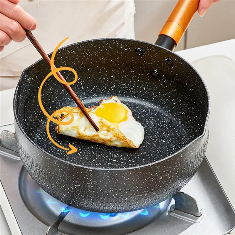 

A24I Многофункциональная снежная кастрюля с антипригарным покрытием, кухонная утварь, кастрюля для молока из алюминиевого сплава, кухонная практичная кастрюля для посуды