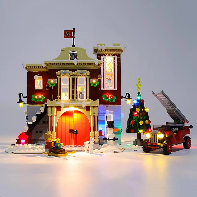 DIY LED Light Kit For LEGO 10263 Winter Village Fire Station   (Only LED Light,Without Blocks Model)