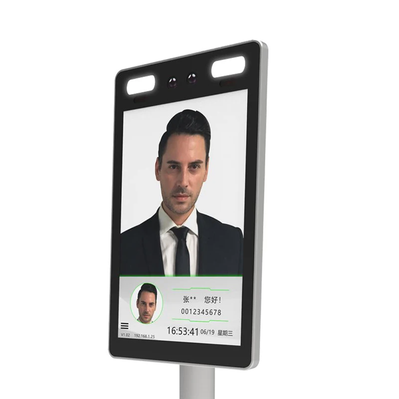 dynamic touch screen office access control machine time attendant all in one machine face identification standalone 01