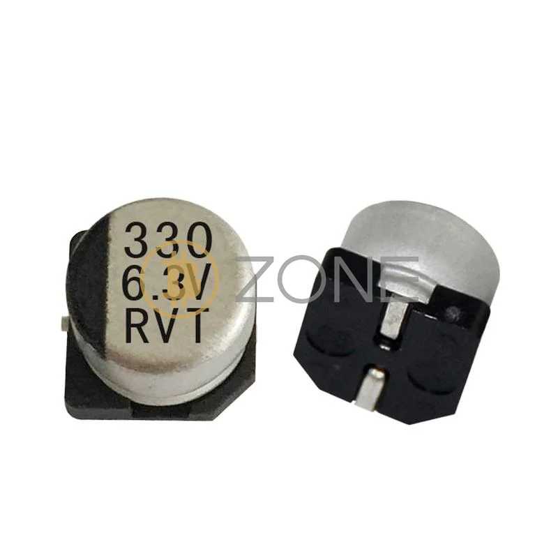 New Black High Voltage Aluminum Smd Electrolytic Capacitors 6.3V 330UF For Mining Machine Control Board Power Supply Repair