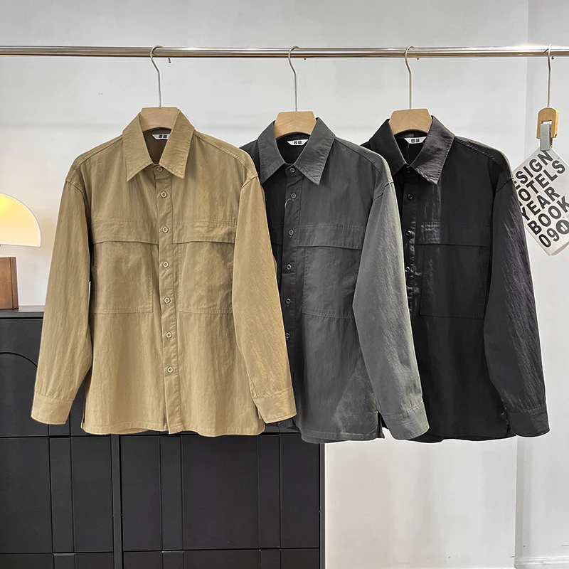 

Casual Loose Long Sleeve Collared Shirt for Men And Women Autumn Style Cotton Couple's Shirt Comfortable Loose Fit Shirt