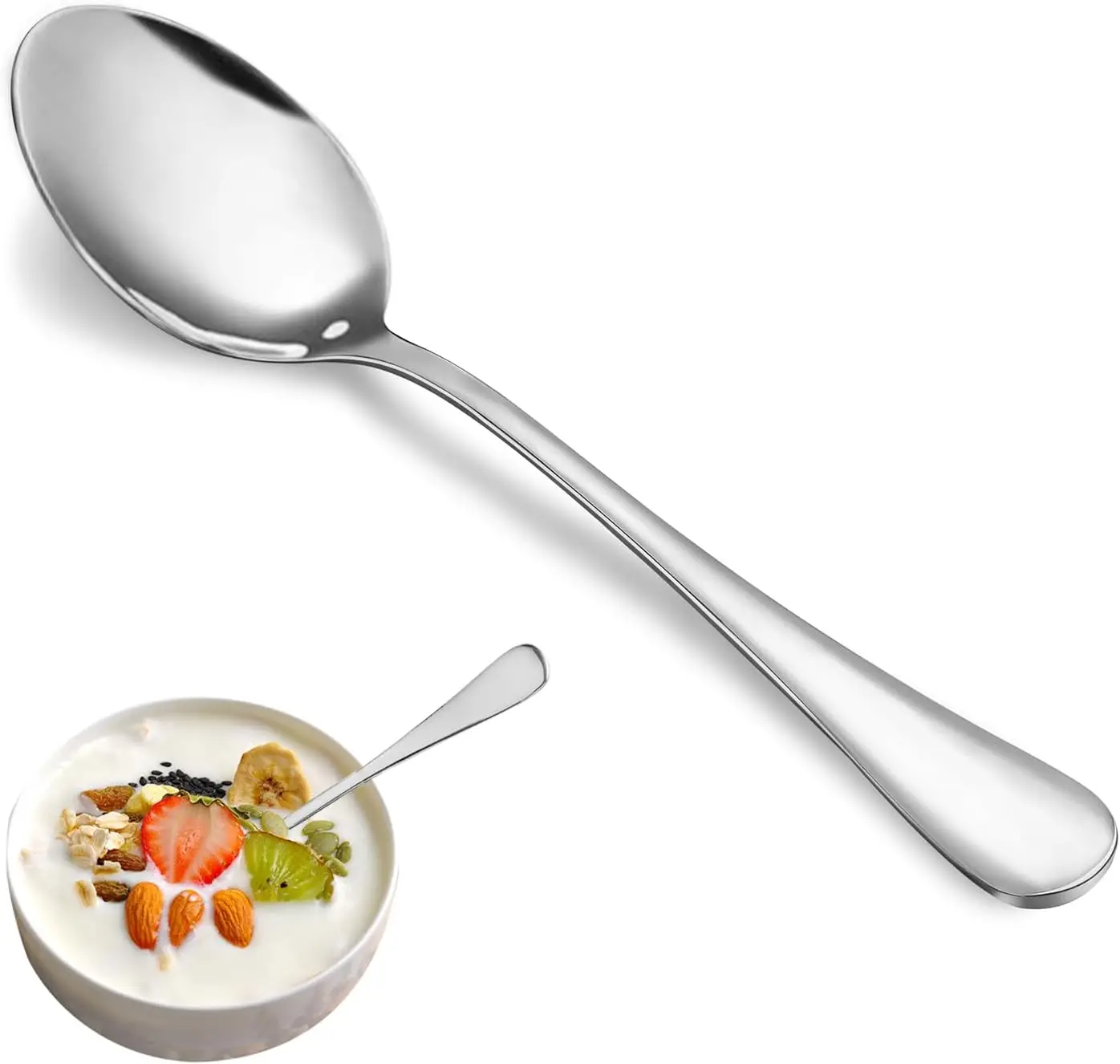 410 Stainless Steel Teaspoon  Premium Food Grade Mirror Finish Dishwasher Safe Durable Small Spoons