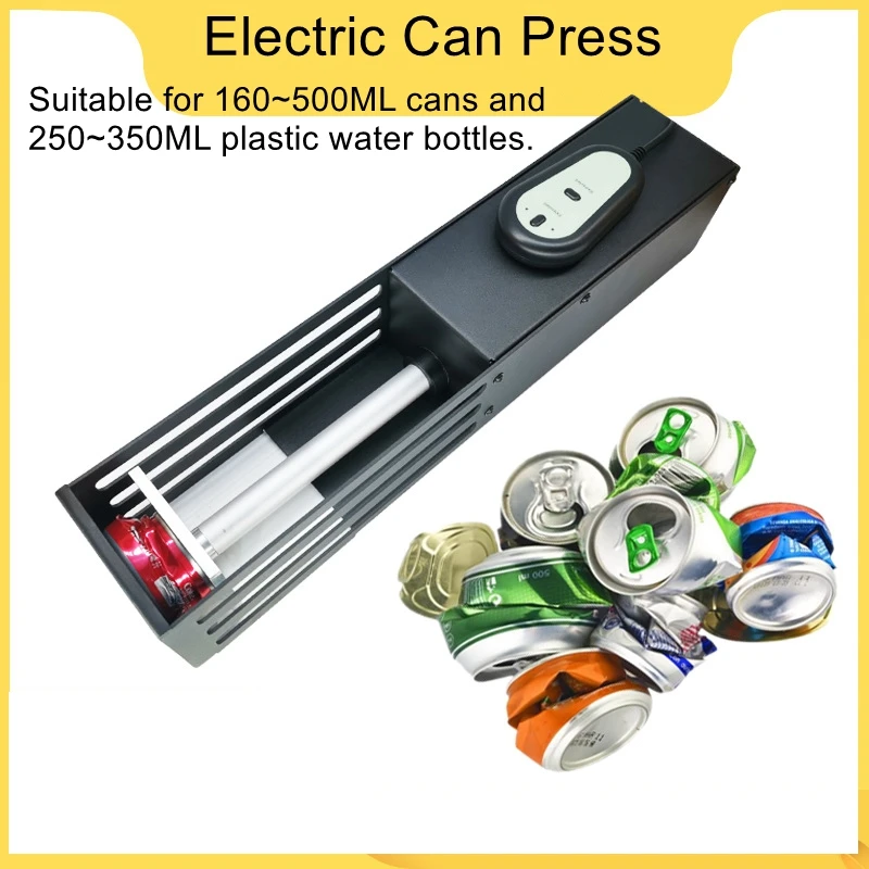 Electric can press, can and plastic water bottle compressor, can crusher, recycling compressor