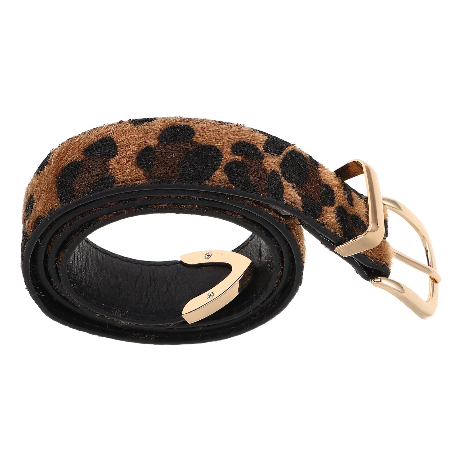 

Leopard Print Belt Women Wide Casual PU Waist Belt Alloy Buckle Vintage Western Waistband for Jeans Dresses Skirts