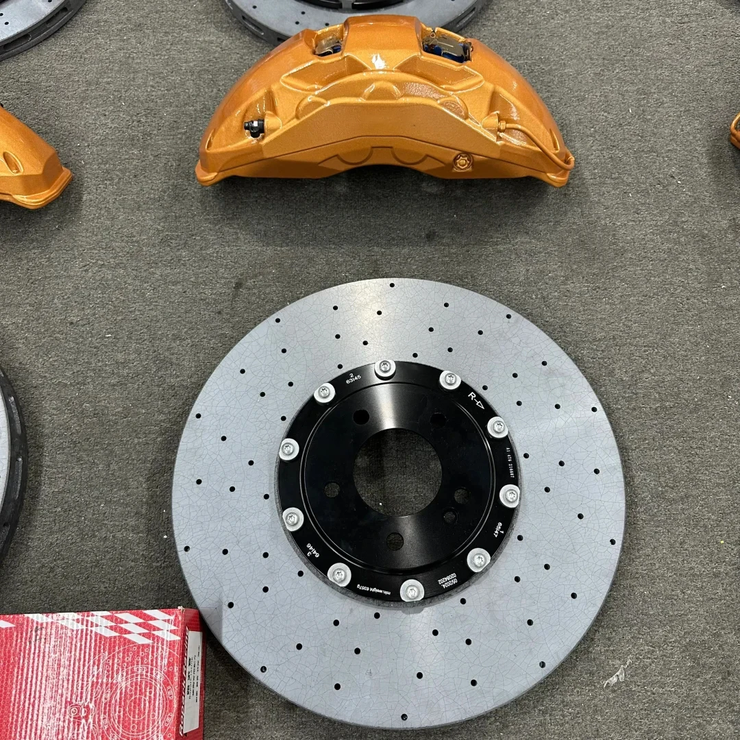 Carbon Ceramic Brake Disc,Front Wheel 10 Pot Caliper,rear Wheel 4 Pot Electro-Mechanical Brake Caliper for