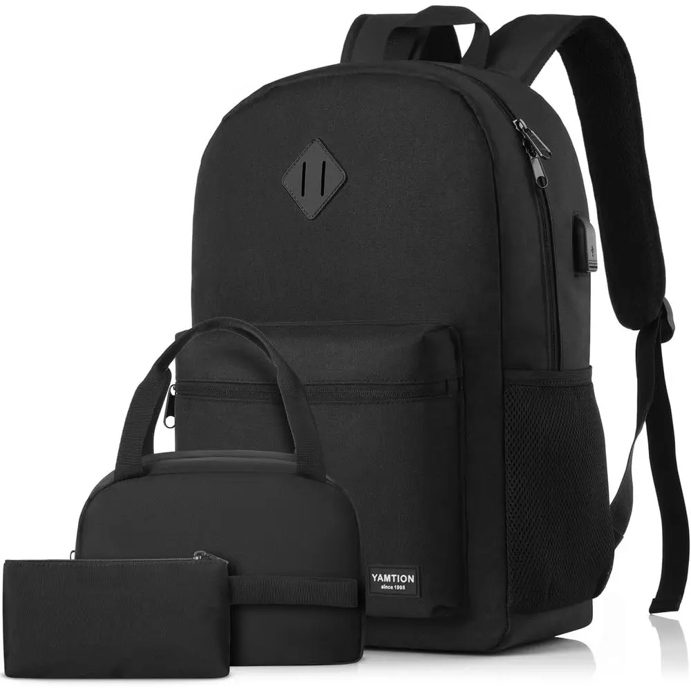 

Рюкзак школьный YAMTION, набор из 3 предметов: легкий ранец для подростков с сумкой для обеда и пеналом, для начальной, средней и старшей школы, а также для колледжа