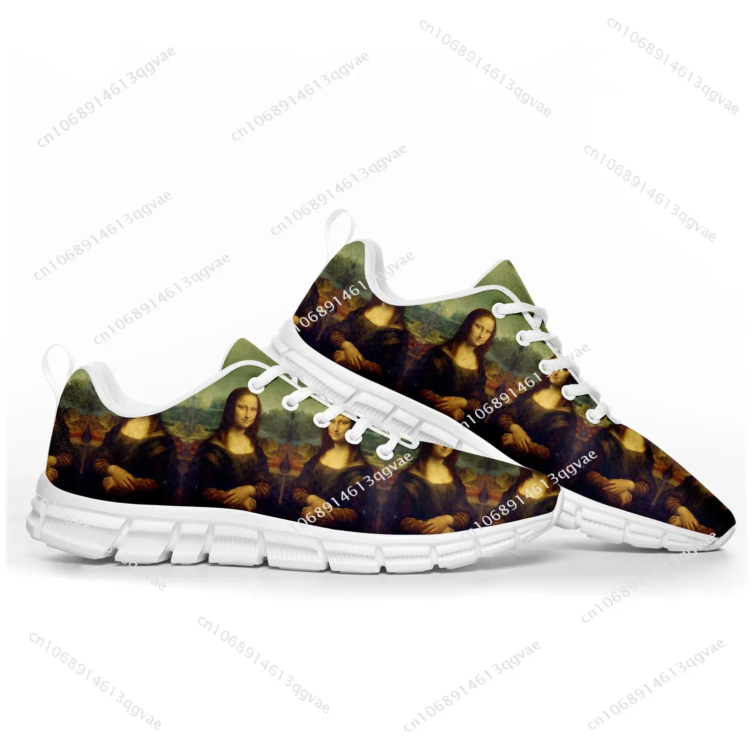 

Mona Lisa Sports Shoes Mens Womens Teenager Kids Children Customized Sneakers Casual Tailor Made Shoe High Quality Couple White