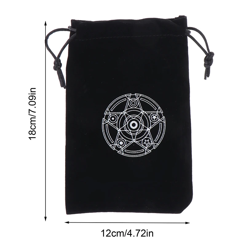 Sac de rangement en velours pour cartes de tarot oracle, 1 pièce, sacoche pour ranger les cartes, les runes, la constellation, la sorcière, les accessoires, les dés, les bijoux