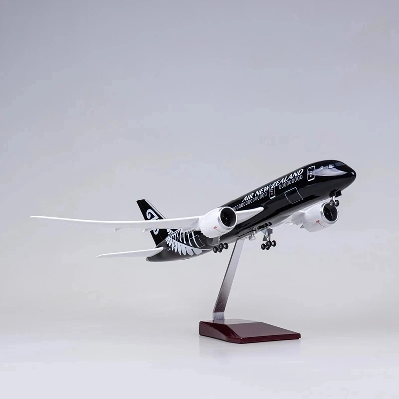 47CM 787 B787 Newzealand Aircraft New Zealand Airlines Model W Light and Wheel Landing Gear Diecast Plastic Resin Plane Toy