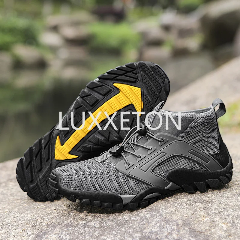 Men Breathable Vulcanized Shoes 2024 Summer Leisure Mesh Breathable Men Anti Slip and Water Wading Outdoor Sports Shoes