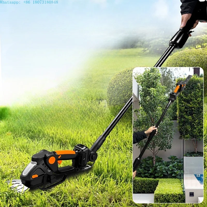 

Long Pole 2 In 1 Handheld Hedge Trimmer Grass Shear Cordless Lithium Battery Electric Grass Cutter Machine Grass Hedge Trimmer